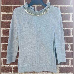 RSVP by Talbots Rhinestone Embellished Cashmere Blend Sweater Size Medium Petite